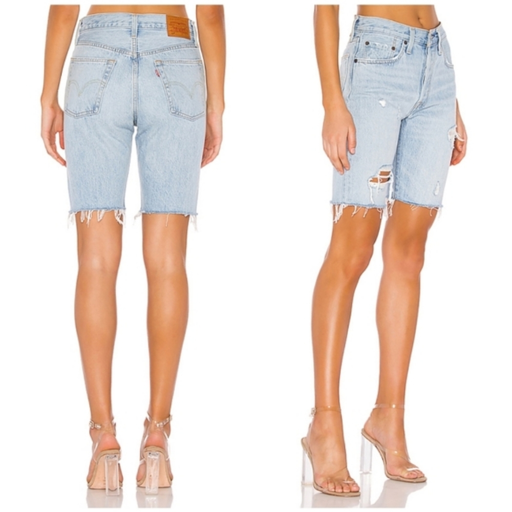 Levi's 501 Slouch Shorts in Slouch Around Distress - Picture 8 of 8